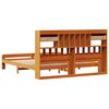 vidaXL Cama com estante sem colchão 140x200 cm pinho maciço