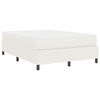 vidaXL Cama Box Creme e Branco 140 x 200 cm Tecido de Veludo Cotele