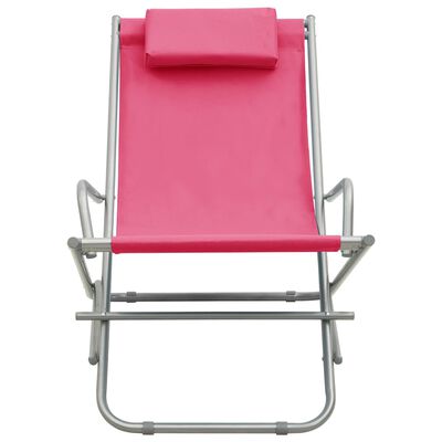 vidaXL Cadeiras de baloiço 2 pcs aço rosa