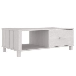 vidaXL Mesa de centro HAMAR 100x55x35 cm pinho maci&ccedil;o branco
