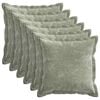 vidaXL Capa almofada 6 unid. HOUTEN Verde 30 x 30 cm Tecido Chenille