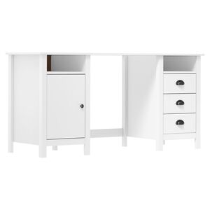 vidaXL Secret&aacute;ria Hill 150x50x74 cm pinho maci&ccedil;o branco