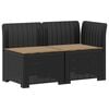 vidaXL Sof&aacute; de Jardim 2 Lugares com Almofadas Look Rattan PP Antracite