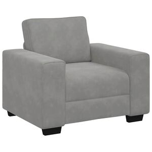 vidaXL Poltrona 100x77x82 cm veludo cinzento-claro