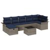 vidaXL Conjunto de Sof&aacute; de Jardim 8 pcs Cinzeto Rattan Sint&eacute;tico