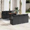 vidaXL Conjunto de Sof&aacute; de Jardim 7 pcs Preto Rattan Sint&eacute;tico