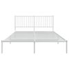 vidaXL Estrutura de cama com cabeceira 160x200 cm metal branco