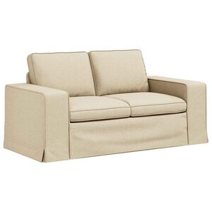 vidaXL Sof&aacute; Creme 162 x 80 x 82 cm tecido
