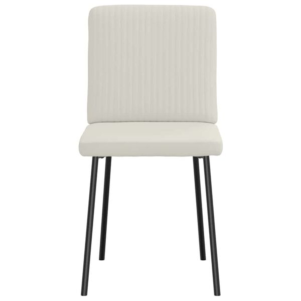 vidaXL Cadeiras de jantar 4 pcs veludo cor creme