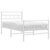 vidaXL Estrutura de cama com cabeceira e pés 100x200 cm metal branco