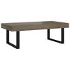 vidaXL Mesa de centro 120x60x40 cm MDF e ferro cinzento e preto