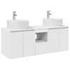 vidaXL Conjunto de Arm&aacute;rios para Banheiro 3 unid. Branco