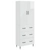 vidaXL Conjunto de Gabinete 2 unid. 66 x 34,5 x 90 cm Branco Brilhante