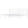 vidaXL Estrutura de cama com cabeceira 183x213 cm metal branco