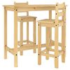 vidaXL 3 pcs conjunto de bar pinho maci&ccedil;o