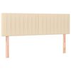 vidaXL Cama com molas/colch&atilde;o 140x200 cm tecido cor creme