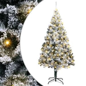 vidaXL &Aacute;rvore de Natal Artificial Branco 180 cm PVC, A&ccedil;o e Pl&aacute;stico