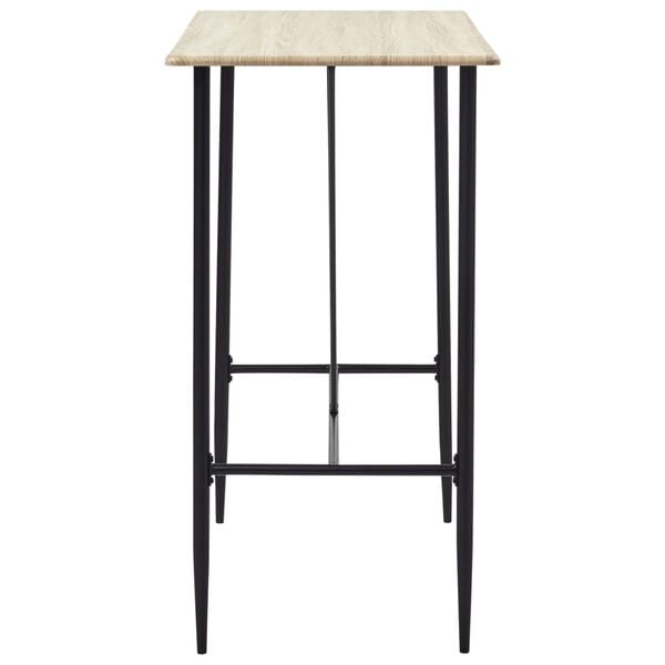 vidaXL 5 pcs conjunto de bar tecido preto