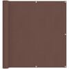 vidaXL Tela de Varanda 110 x 400 cm Tecido Oxford Retangular Castanho