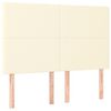 vidaXL Cama com molas/colch&atilde;o 140x200 cm couro artificial cor creme