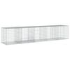 vidaXL Cesto gabi&atilde;o com cobertura 500x100x100 cm ferro galvanizado