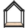 vidaXL Cama para c&atilde;es 111x80x100 cm madeira de pinho preto