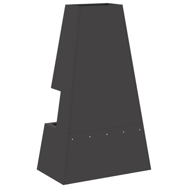 vidaXL Fire Pit Preto 60 x 35 x 100 cm Aço