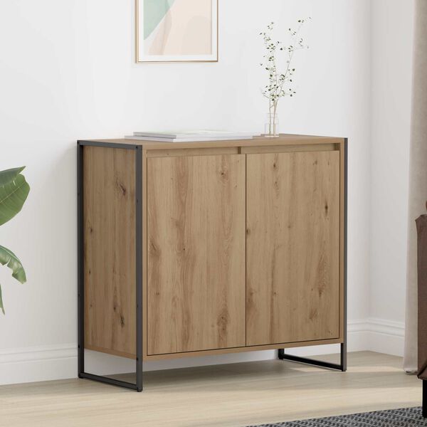 vidaXL Arm&aacute;rio lateral Carvalho Artesanal 79 x 36 x 75 cm