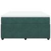 vidaXL Cama com molas/colch&atilde;o 140x190 cm veludo verde-escuro