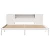 vidaXL Cama com estante sem colchão 180x200 cm pinho maciço branco