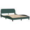 vidaXL Estrutura de cama sem colch&atilde;o 140x200 cm veludo verde-escuro
