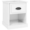 vidaXL Mesa cabeceira 39x39x47,5cm derivados madeira branco brilhante