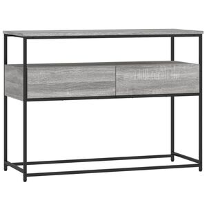vidaXL Mesa consola 100x40x75 cm derivados de madeira cinzento sonoma