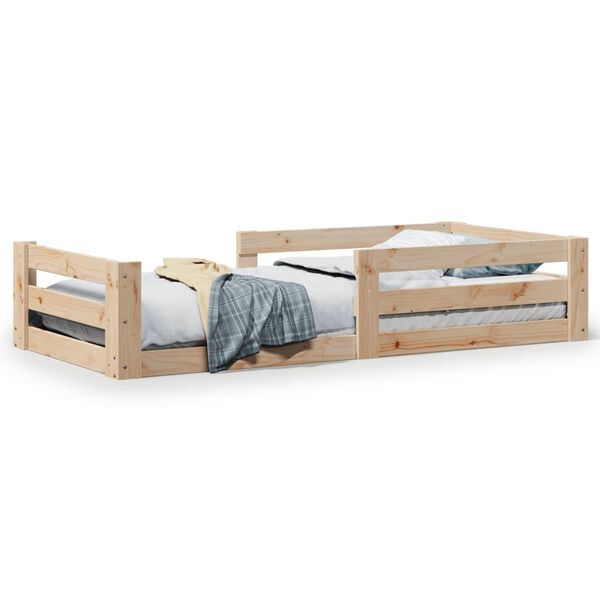 vidaXL Cama sem colch&atilde;o 75x190 cm madeira de pinho maci&ccedil;a
