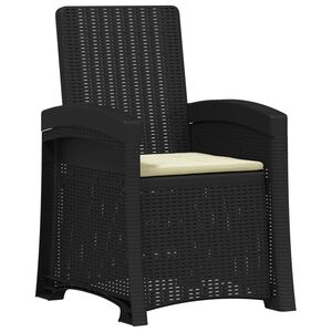 vidaXL Cadeira de Jardim Reclin&aacute;vel com Apar&ecirc;ncia de Rattan PP