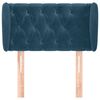 vidaXL Cabeceira de cama c/ abas veludo 83x23x78/88cm azul-escuro
