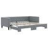 vidaXL Sof&aacute;-cama com gavet&atilde;o 90x200 cm tecido cinzento-claro