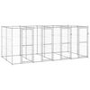 vidaXL Canil de exterior 9,68 m&sup2; a&ccedil;o galvanizado