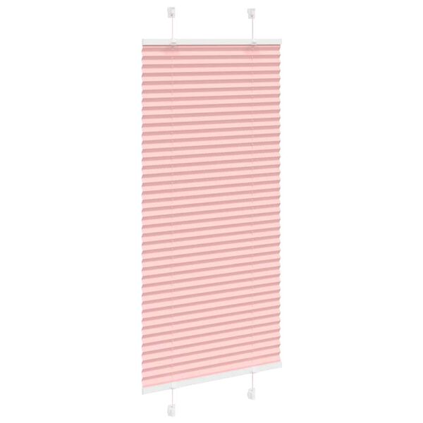 vidaXL Rosa Plissada Cega 55x150 cm Largura Tecido 54,4 cm Poli&eacute;ster