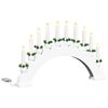 vidaXL Arco de Velas de Natal com 10 Velas LED Branco 47 x 5 x 29 cm