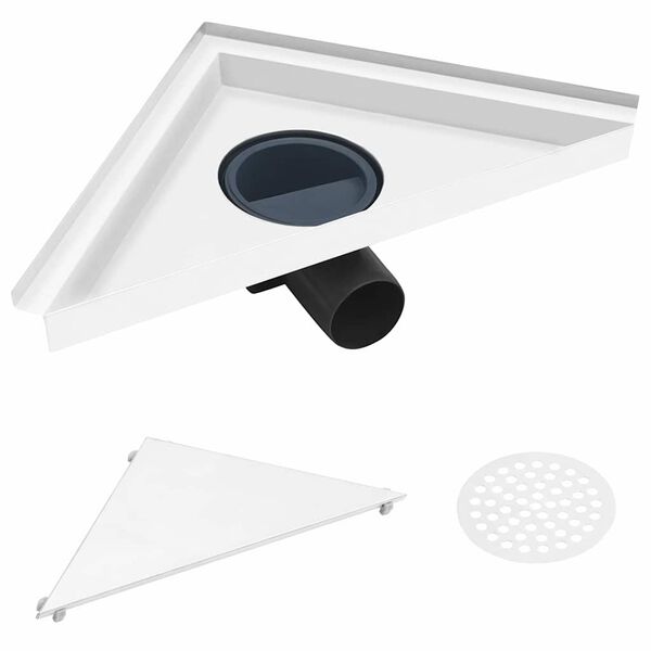 vidaXL Dreno de chuveiro com tampa 2 em 1 25x25 cm a&ccedil;o inoxid&aacute;vel