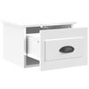 vidaXL Mesa de cabeceira de parede 41,5x36x28 cm branco brilhante