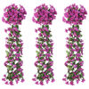 vidaXL Grinaldas de flores de Natal 3 pcs 85 cm roxo claro