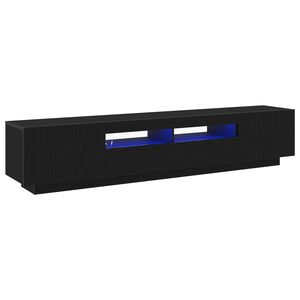 vidaXL Conjunto de m&oacute;vel de TV 2 unid. Preto Derivados de Madeira