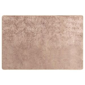 vidaXL Passadeira MARSA Areia 100 x 150 cm Poli&eacute;ster e PVC