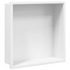 vidaXL Nicho parede p/ duche 32x32x9 cm a&ccedil;o inoxid&aacute;vel branco mate