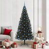 vidaXL &Aacute;rvore de Natal com 300 LEDs com suporte Preto 210 cm PVC