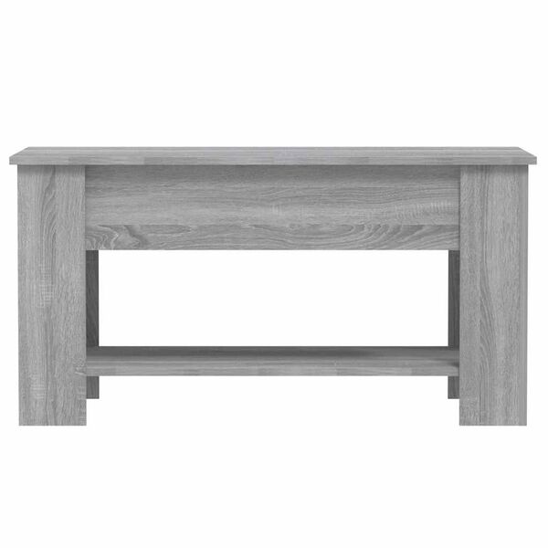 vidaXL Mesa de centro 101x49x52cm derivados de madeira cinzento sonoma