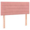vidaXL Cama com molas/colch&atilde;o 90x200 cm veludo rosa