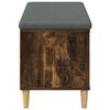 vidaXL Banco de Hall com almofada Carvalho Defumado 60 x 38 x 46 cm